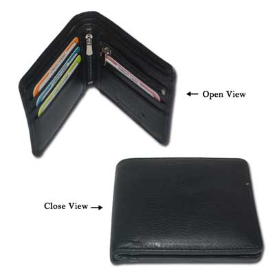 "Gents Leather  Wallet-Code-006  Black colour Leather Wallet - Click here to View more details about this Product